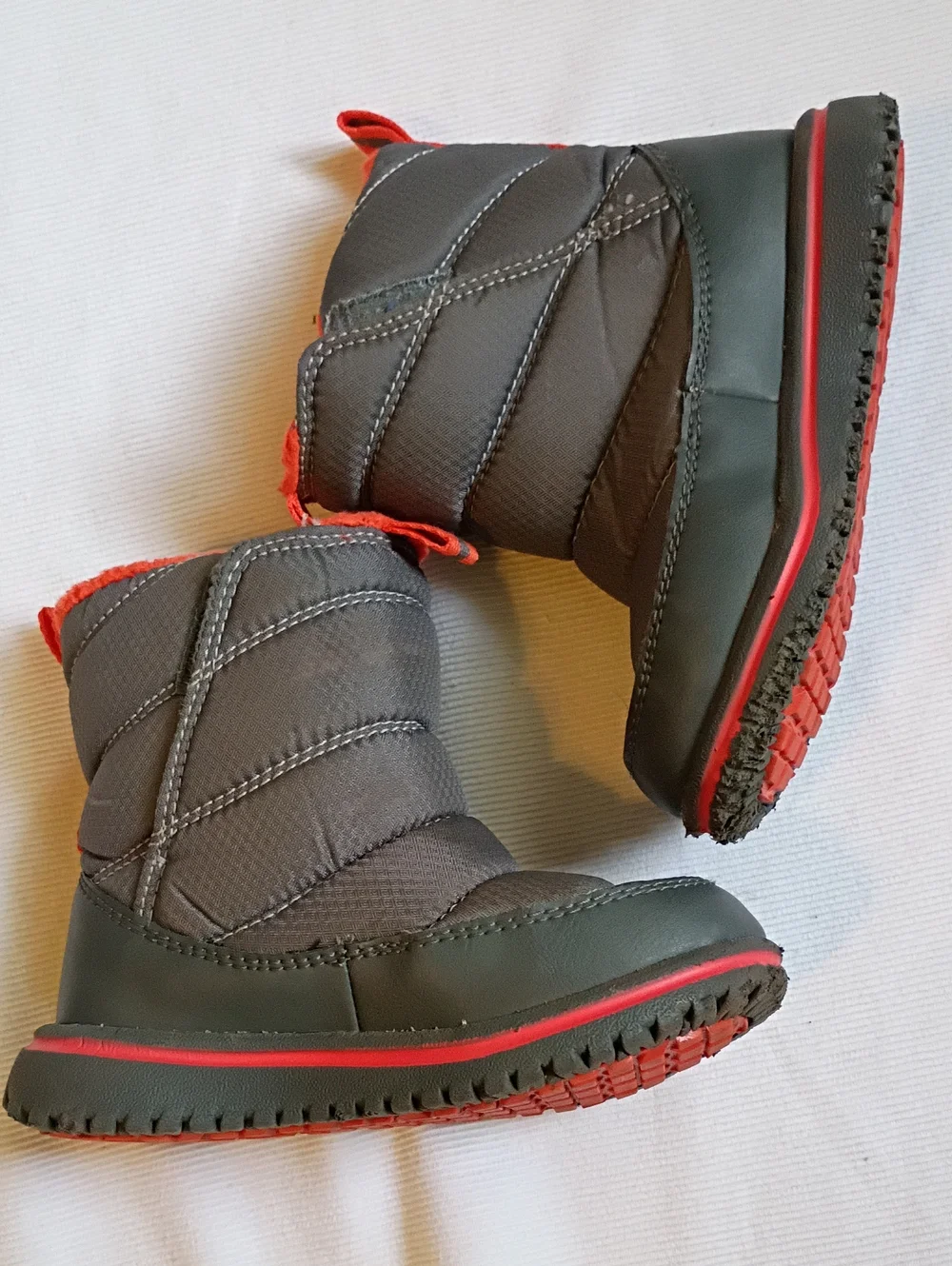 L.L. Bean Kids' Gray & Orange Winter Boots